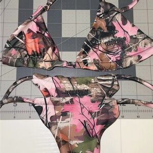 Handmade Pink Camouflage Bikini